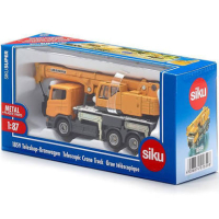 SIKU 1859, telescopische kraanwagen, 1:87, metaal/kunststof, geel, telescopische arm